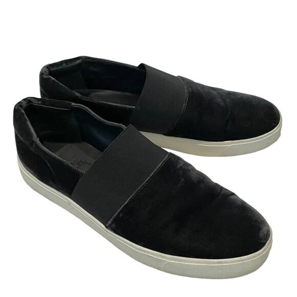 VINCE black velvet stretch slip on sneaker flats size 9 SHELF 5022 - Picture 1 of 9